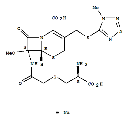 (6R,7S)-7-(2-(((S)-2-氨基-2-羧乙基)硫基)乙酰胺基)-7-甲氧基-3-(((1-甲基-1H-四唑-5- (基)硫基)甲基)-8-氧代 5-硫杂-1-氮杂双环[4.2.0]辛烷-2-烯-2-羧酸钠盐