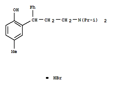 托特罗定氢溴酸盐; 2-[3-(二异丙基氨基)-1-苯基丙基]-4-甲基苯酚氢溴酸盐
