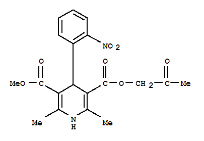 3-甲基 5-(2-氧丙基)2,6-二甲基-4-(2-硝基苯基)-1,4-二氢吡啶-3,5-二羧酸