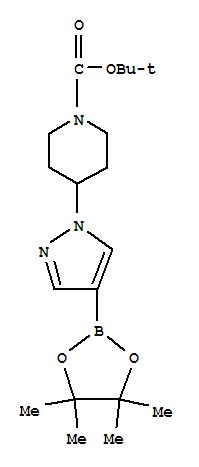 4-[4-(4,4,5,5-四甲基-1,3,2-二氧杂环戊硼烷-2-基)-1H-吡唑-1-基]哌啶-1-甲酸叔丁酯; 1-(1-叔丁氧羰基哌啶-4-基)吡唑-4-硼酸频那醇酯