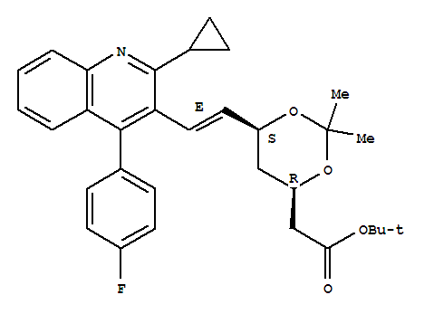 (4R,6S)-6-[[(1E)-2-环丙基-4-(4-氟苯基)-3-喹啉基]乙烯基]-2,2-二甲基-1,3-二氧六环-4-乙酸叔丁酯