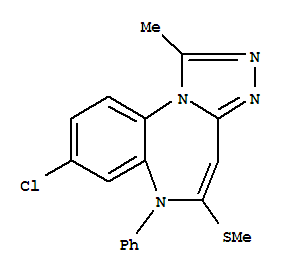 8-氯-1-甲基-5-(甲基硫烷基)-6-苯基-6H-[1,2,4]三唑并[4,3-a][1,5]苯并二氮卓