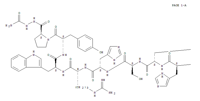 (6-D-精氨酰-10-氮杂甘氨酰)-促性腺激素释放激素 II; 5-氧代-L-脯氨酰-L-组氨酰-L-色氨酰-L-丝氨酰-L-组氨酰-D-精氨酰-L-色氨酰-L-酪氨酰-L-脯氨酸 2-(氨基甲酰)肼