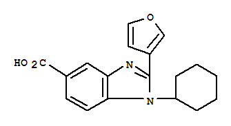 1-CYCLOHEXYL-2-(3-FURANYL)-1H-BENZIMIDAZOLE-5-CARBOXYLIC ACID