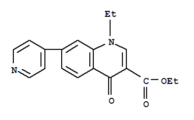 1-乙基-1,4-二氢-4-氧代-7-(4-吡啶基)喹啉-3-羧酸乙酯