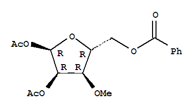 3-O-甲基-alpha-D-呋喃核糖 1,2-二乙酸酯 5-苯甲酸酯