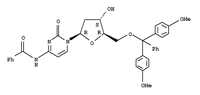 5'-O-(4,4'-二甲氧基三苯基)-N(4)-苯甲酰基-2'-脱氧胞苷; 5'-O-(4,4'-二甲氧基三苯基)-N(4)-苯甲酰基-2'-脱氧胞甙