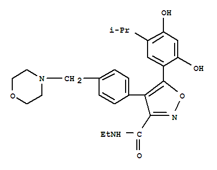 5-[2,4-二羟基-5-异丙基苯基]-N-乙基-4-[4-(4-吗啉基甲基)苯基]-3-异恶唑甲酰胺