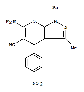 PYRANO[2,3-C]PYRAZOLE-5-CARBONITRILE,6-AMINO-1,4-DIHYDRO-3-METHYL-4-(4-NITROPHENYL)-1-PHENYL-