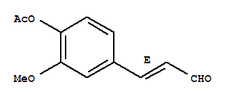 4-乙酰氧基-3-甲氧基肉桂醛，主要为反式结构