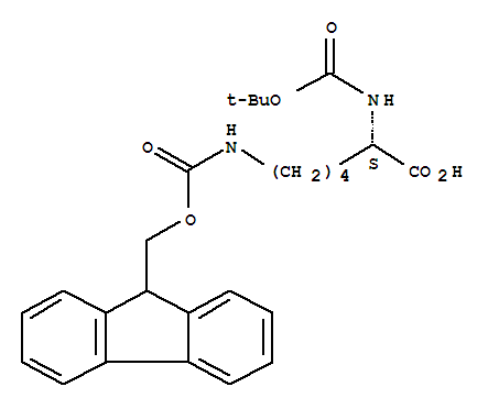 N-Boc-N'-Fmoc-L-赖氨酸; 6-芴甲氧羰基氨基-2-叔丁氧羰基氨基己酸