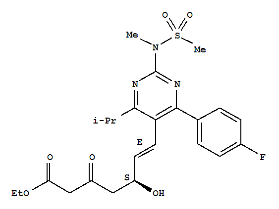 (5S)-7-[4-(4-氟苯基)-6-异丙基-2-（N-甲基-N-甲磺酰基）嘧啶-5-yl]-5-羟基-3-氧代-6（E）-庚酸乙酯