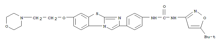 N-(5-叔丁基-异噁唑-3-基)-N-{4-[7-(2-吗啉-4-基乙氧基)咪唑并[2,1-b][1,3]苯并噻唑-2-基]苯基}脲