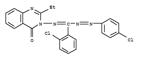 3-({(Z)-(2-氯苯基)[(E)-(4-氯苯基)二氮烯基]甲亚基}氨基)-2-乙基喹唑啉-4(3H)-酮