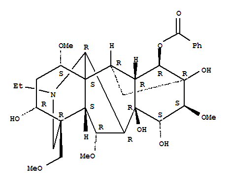 (3R,4R,6S,7R,7aR,8S,9R,10S,11S,11aR,13R,14S)-1-乙基-4,9,11,11a-四氢氧基-6,10,13-三甲氧基-3-(甲氧基甲基)十四氢-2H-3,6a,12-(epiethane[1,2]三基)-7,9-methanonaphtho[2,3-b]azocin-8-基苯甲酸酯