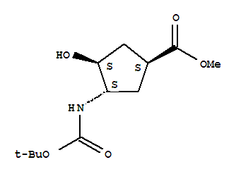 (1S,2S,4S)-N-Boc-1-amino-2-hydroxycyclopentane-4-carboxylic acid methyl ester