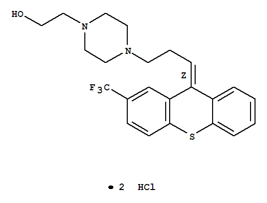 盐酸氟哌噻吨； (Z)-4-[3-[2-(三氟甲基)-9H-硫杂蒽-9-亚基]丙基]-1-哌嗪乙醇二盐酸盐