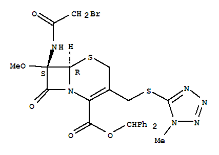 (6R,7S)-7-[(溴乙酰)氨基]-7-甲氧基-3-[[(1-甲基-1H-四唑-5-基)硫]甲基]-8-氧代-5-硫杂-1-氮杂双环[4.2.0]辛-2-烯-2-甲酸二苯甲基酯