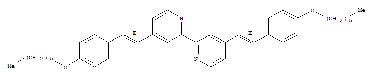 4,4'-二[2-(4-己氧基苯基)乙烯基]-2,2'-联吡啶