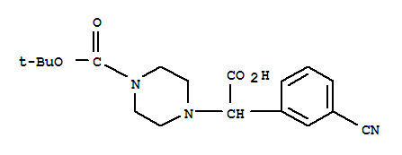 2-(4-Boc-哌嗪基)-α-(3-氰基-苯基)乙酸