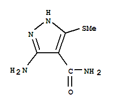 3-(甲硫基)-5-氨基-4-吡唑甲酰胺