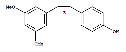 (Z)-紫檀茋; 4-[(1Z)-2-(3,5-二甲氧基苯基)乙烯基]苯酚