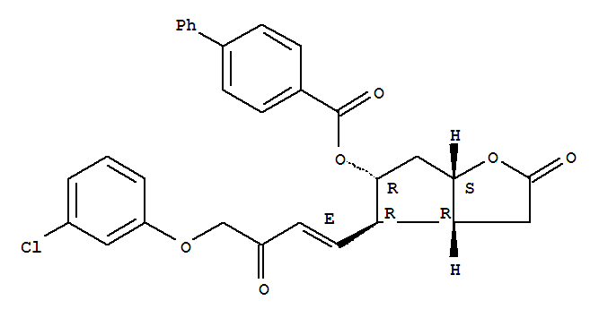 [3aR-[3a,4(E),5,6a]]- [1,1'-联苯]-4-羧酸,4-[4-(3-氯苯氧基)-3-氧代-1-丁烯基]六氢-2-氧代-2H-环戊并[b]呋喃-5-基酯
