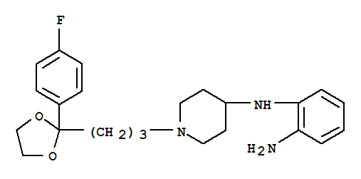 N-[1-[3-[2-(4-氟苯基)-1,3-二氧戊环-2-基]丙基]哌啶-4-基]苯-1,4-二胺