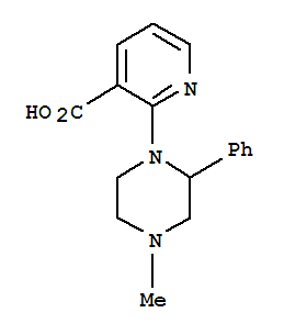 米氮平酸; 1-(3-羧基吡啶-2-基)-2-苯基-4-甲基哌嗪; 2-(4-甲基-2-苯基-1-哌嗪)-3-吡啶甲酸