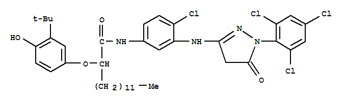 N-[4-氯-3-[[4,5-二氢-5-氧代-1-(2,4,6-三氯苯基-1H-吡唑-3-基)氨基]苯基]-2-[3-叔丁基-4-羟基苯氧基]十四烷酰胺