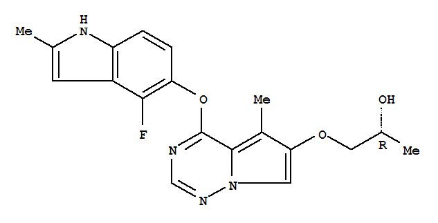 1-[[4-[(4-氟-2-甲基-1H-吲哚-5-基)氧基]-5-甲基吡咯并[2,1-f][1,2,4]三嗪-6-基]氧基]-2-丙醇