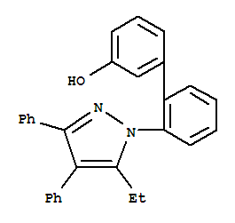 2-(5-乙基-3,4-二苯基-吡唑-1-基)-联苯-3-醇
