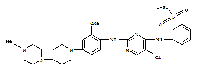 5-氯-N2-[2-甲氧基-4-[4-(4-甲基-1-哌嗪基)-1-哌啶基]苯基]-N4-[2-[(1-甲基乙基)磺酰基]苯基]-2,4-嘧啶二胺