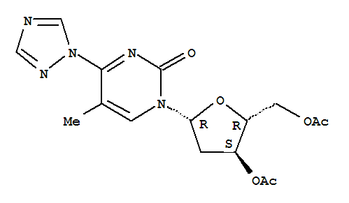1-(3,5-二-o-乙酰基-beta-d-呋喃核糖)-4-(1,2,4-噻唑-l-基)-5-甲基-2-嘧啶酮