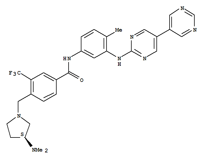 4-[[(3s)-3-二甲基氨基吡咯烷-1-基]甲基]-N-[4-甲基-3-[(4-嘧啶-5-基嘧啶-2-基)氨基]苯基]-3-(三氟甲基)苯甲酰胺