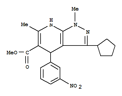 3-环戊基-4,7-二氢-1,6-二甲基-4-(3-硝基苯基)吡唑并(3,4-B)吡啶-5-羧酸甲酯