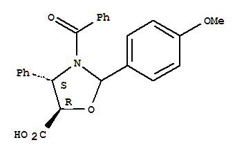 4S,5R)-3-苯甲酰基-2-(4-甲氧基苯基)-4-苯基-5-恶唑啉羧酸