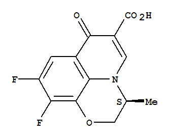 左旋氧氟沙星羧酸; (S)-9,10-二氟-2,3-二氢-3-甲基-7-氧代-(3S)-7H-吡啶并[1,2,3-de]-1,4-苯并嗪-6-羧酸