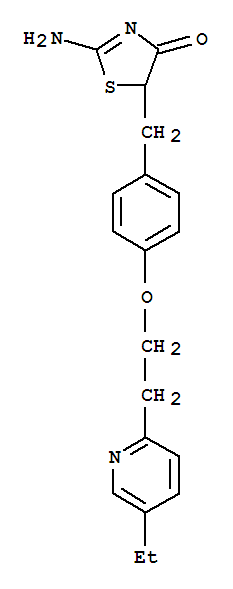 5-{4-[2-(5-乙基-2-吡啶基)-乙氧基]-苄基}-2-亚氨基-4-噻唑烷酮; 亚氨基匹格列酮