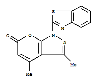 1-(1,3-苯并噻唑-2-基)-3,4-二甲基吡喃并[2,3-c]吡唑-6(1H)-酮