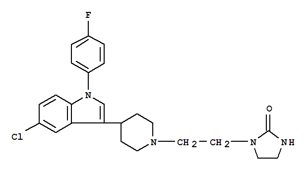 1-(2-(4-(5-氯-1-(4-氟苯基)-1H-吲哚-3-基)哌啶-1-基)乙基)咪唑烷-2-酮