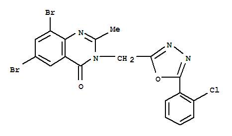 6,8-二溴-3-{[5-(2-氯苯基)-1,3,4-噁二唑-2-基]甲基}-2-甲基喹唑啉-4(3H)-酮