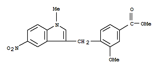 3-甲氧基-4-(1-甲基-5-硝基吲哚-3-基甲基)苯甲酸甲酯