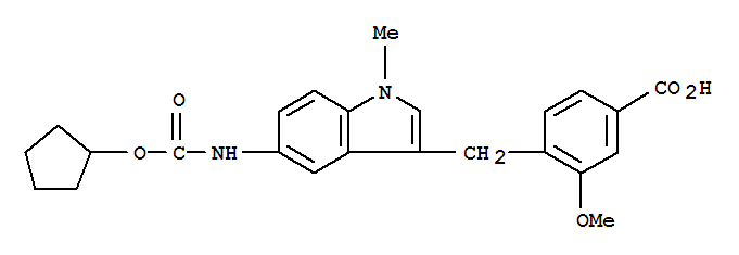 4-(5-环戊酰基氨基-1-甲基吲哚-3-基甲基)-3-甲氧基苯甲酸