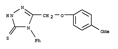 5-[(4-甲氧基苯氧基)甲基]-4-苯基-4H-1,2,4-噻唑-3-硫醇