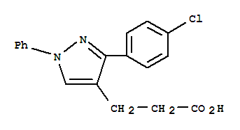 3-(4-氯苯基)-1-苯基吡唑-4-丙酸