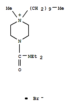 4-癸基-N,N-二乙基-4-甲基哌嗪-4-鎓-1-甲酰胺溴化物