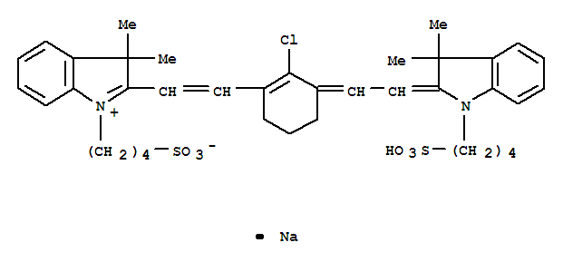 2-[2-[2-氯-3-[2-[1,3-二氢-3,3-二甲基-1-(4-磺酸基丁基)-2H-吲哚-2-亚基]乙亚基]-1-环己烯-1-基]乙烯基]-3,3-二甲基-1-(4-磺酸基丁基)-3H-吲哚内盐钠盐
