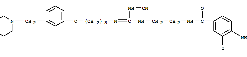 4-氨基-N-[2-[[N-氰基-N'-[3-[3-(哌啶-1-基甲基)苯氧基]丙基]甲脒基]氨基]乙基]-3-碘苯甲酰胺