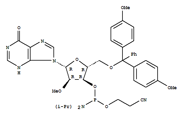 5'-O-[二(4-甲氧基苯基)苯基甲基]-2'-O-甲基肌苷 3'-[2-氰基乙基二异丙基氨基膦酸酯]